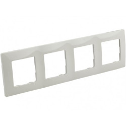 Ramka poczwórna NILOE biała Legrand