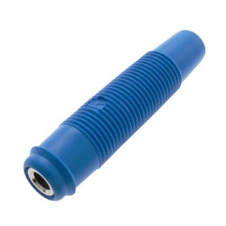 Gniazdo na przewód 4mm, izolowane niebieskie