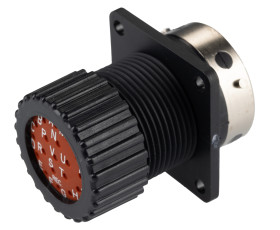 Złącze wielostykowe przemysłowe 19-pinowe, panelowe Gniazdo ITT Cannon