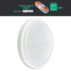 Platfoniera LED 17W 1700lm 4000K WL070V LED17S/840 PSU II WH + złączki WAGO 3 sztuki