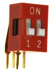 DIP-SWITCH 2-BIEGOWY KĄTOWY CZERWONY