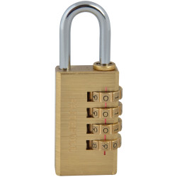 Faithfull NL11 Brass Combination Padlock 28mm