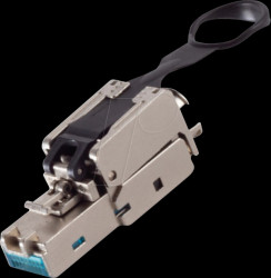 10121203 RJ45 plug shielded, EASY PULL, tool-free, STP, Cat.6a