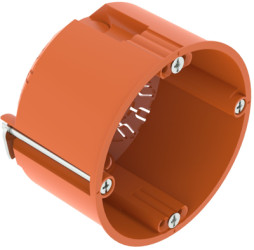 Cavity wall box, 68 x 47 mm, Ø 68 mm, no. of entries: 6, 1.5-2.5 mm², orange, IP30, 2003802