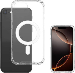 4Smarts Hybrid Case Ibiza Cover Apple iPhone 16e przeźroczysty Kompatybilny z MagSafe 541361