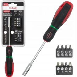 Wkrętak z magnesem uchwyt z końcówkami bit torx wkrętaki zestaw 9szt. Schmith