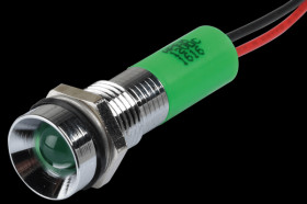 Q8R3CXXG12E Indicator LED, 12 V DC, 8 mm, wired, green/BrC