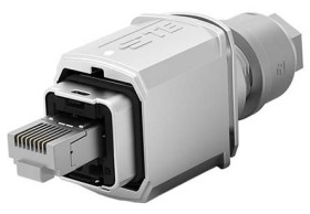 Złącze RJ45 Męski Złącze RJ45 Montaż na kablu Cat6a TE Connectivity, proste 8-żyłowe