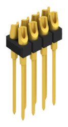 Pin header, 8 pole, pitch 2.54 mm, straight, black, MK2108G