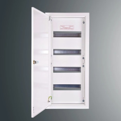 Rozdzielnica p/t modułowa RW 16NN 4 x 12S 672x288x130 szyna TSH35 zamek patent.9081 IP30 RAL9003