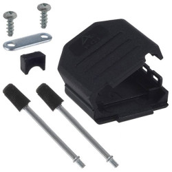 Amphenol 86303637BLF DSub Backshell Snap Plastic Straight Exit 9 Way