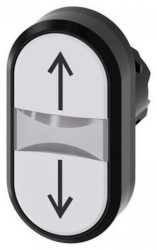 Przycisk podwójny 22mm tworzywo biały/biały strzałki góra/dół przyciski płaskie z samopowrotem SIRIUS ACT 3SU1000-3AB66-0AN0