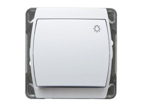 GAZELA Wyłącznik zwierny przycisk "światło" biały ŁP-5J/m/00 OSPEL