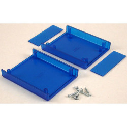 Hammond 1593BBTBU Instrument Case, GPABS 95 x 77 x 30 Transluscent Blue