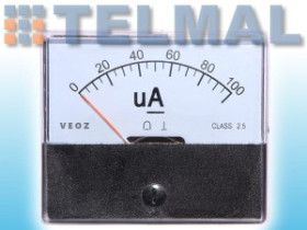 Profesjonalny amperomierz analogowy clas 2.5 100uA