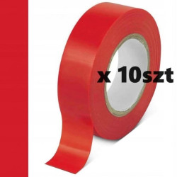 Taśma izolacyjna czerwona 25m 10-pak /opak = 10szt/