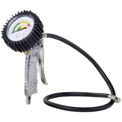 Aerotec 2005759 Pneumatic Tyre Inflator 10 Bar Aluminium 85cm Hose