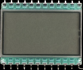 DE123RS-20/6.35 LCD 7-segment, 3 digits, H:8.9 mm, reflective