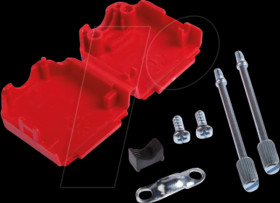 MHDPPK9-R-K D-Sub cap, 9-pin, straight, red, size E