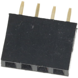 Gniazdo goldpin 1x4 pin żeńskie proste 2.54mm