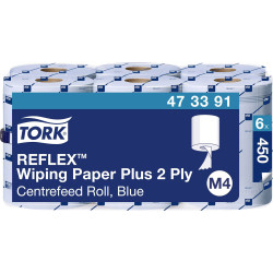 Tork 473391 Reflex Cleaning Tissue 2-Ply Efficient High Absorbency