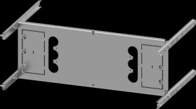 Mounting plate, metal, (L x W x H x D) 600 x 600 x 200 x 400 mm, for 3VA23 (400A), 3 pole, plug-in socket, plug-in unit, 8PQ6000