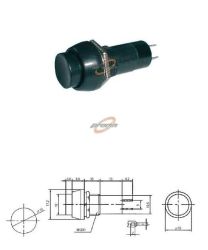 PRZEŁĄCZNIK PRZYCISK OKRĄGŁY ON-OF 250V 1A CZARNY MKX