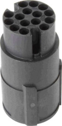 Pin insert, 17 pole for M17 round connector, 21175050000