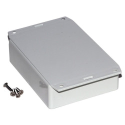 1591GF2GY Hammond Multipurpose Grey FRABS Enclosure Flanged Base 120.5 x 93.5 x 34mm