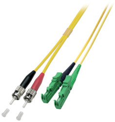 Duplex-jumper, E2000 to ST, 2 m, OS2, singlemode 9/125 µm, O0920.2