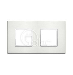 Ramka ozdobna Eikon Evo, 2+2M, Brilliant Aluminium, 21643.01