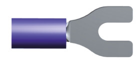 Konektor zaciskowy płaski PLASTI-GRIP Series Izolowane, M3.5, Niebieski 14AWG 2.6mm² 16AWG 1mm² TE Connectivity