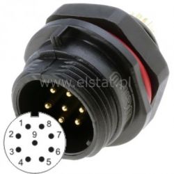 Złącze przemysłowe SP1312/P9 WT do obud. 9P 1,6A)