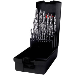 RUKO 259215RO Twist Drill Bit Set 25-Piece DIN 338 Triangular Shank