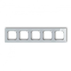 ICON Ramka uniwersalna pięciokrotna kwadratowa - efekt szkła (ramka: szara spód: czarny) 15-12-IRSK-5