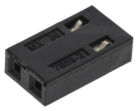 Bocznik, Żeński, Prosty, Czarny, typ: Zamknięta góra, 2-pinowe raster: 2.54mm, Złoto