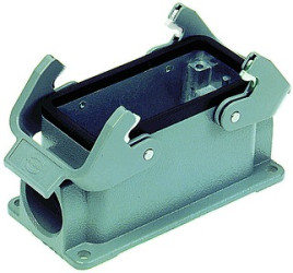 Surface mount housing, size 24B, die-cast aluminum, 2 x M25, angled, cross bow locking, IP65, 19300241271