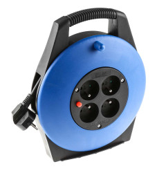 Bęben kablowy 10m 4 gniazda Szpula kablowa typ Typ E - gniazdo francuskie CEE 7/7 niemieckie Schuko/francuskie 10A