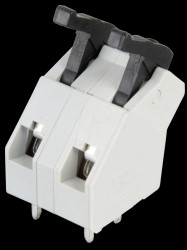 AST0470204 2-pin spring loaded terminal, 7.5-mm pin spacing, 45°