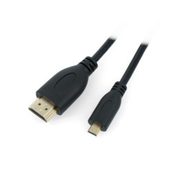 Przewód Lanberg microHDMI - HDMI V1.4 - czarny - 1,8m