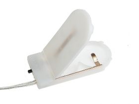 Koszyk na baterie CR2032 z wyłącznikiem biały