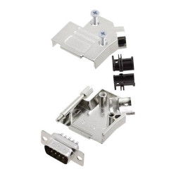 Encitech 6355-0003-02 D-Sub Pin Strip set 15 Pins Solder Bucket 45&#xB0;