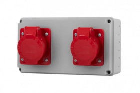 F-ELEKTRO Rozdzielnica siłowa/budowlana Horizontal Gniazdo siłowe 2x16A 5p F3.1249