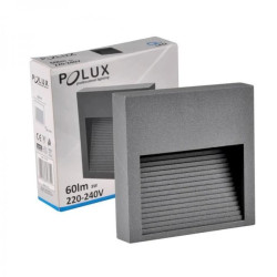 Lampa oprawa schodowa natynkowa LED ogrodowa 3W 60lm IP44 4000K szara kwadrat Q9 GOLDLUX