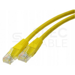 Patchcord UTP kat.6 kabel sieciowy LAN 2x RJ45 linka żółty 1,5m VALUE
