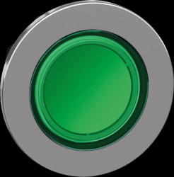 ZB4FW333 Front element illuminated pushbutton ZB4F Ø 30.5mm, green, non-l