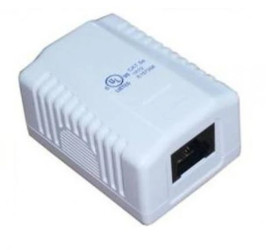Gniazdo natynkowe 1xRJ45 nieekranowane kat.5e białe DN-93804-PL