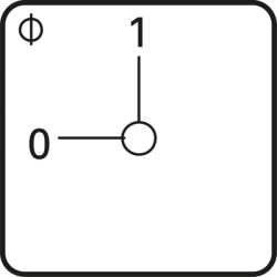 Cam switch, rotary actuator, 1 pole, 10 A, 440 V, front mounting, CG4-1.A290.FS2