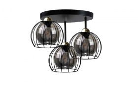 Lampa sufitowa loftowa nowoczesna 3xE27 SOLO BLACK/GOLD
