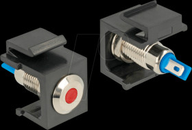 86464 Keystone LED red 6 V flat, black